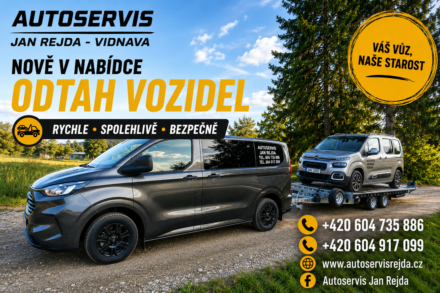Odtah vozidel